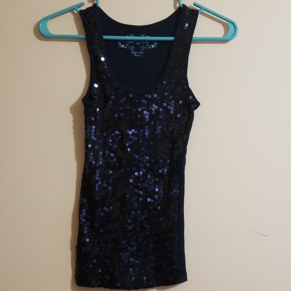 Womens,  Size XS, NEXT ERA SEQUIN TANK